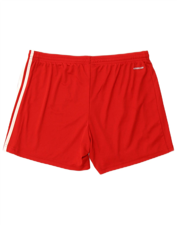 ADIDAS Womens Aeroready Sport Shorts UK 16/18 Large Red Polyester