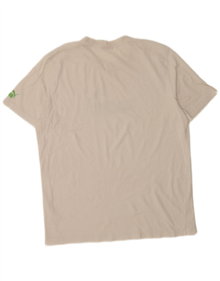 Puma Mens Graphic T-Shirt Top Large White