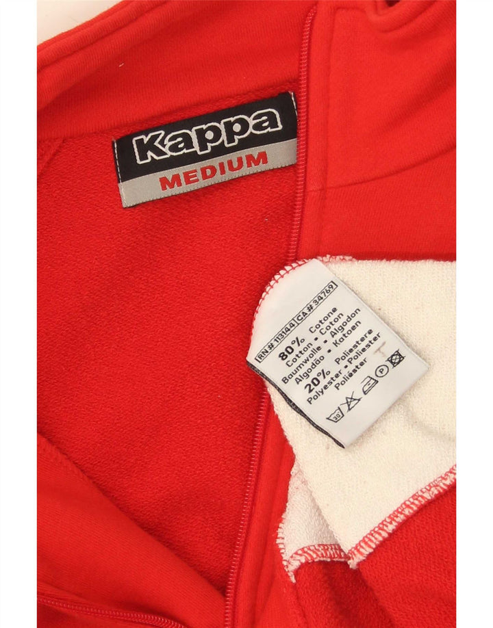 Kappa Mens Graphic Tracksuit Top Jacket Medium Red Colourblock Cotton