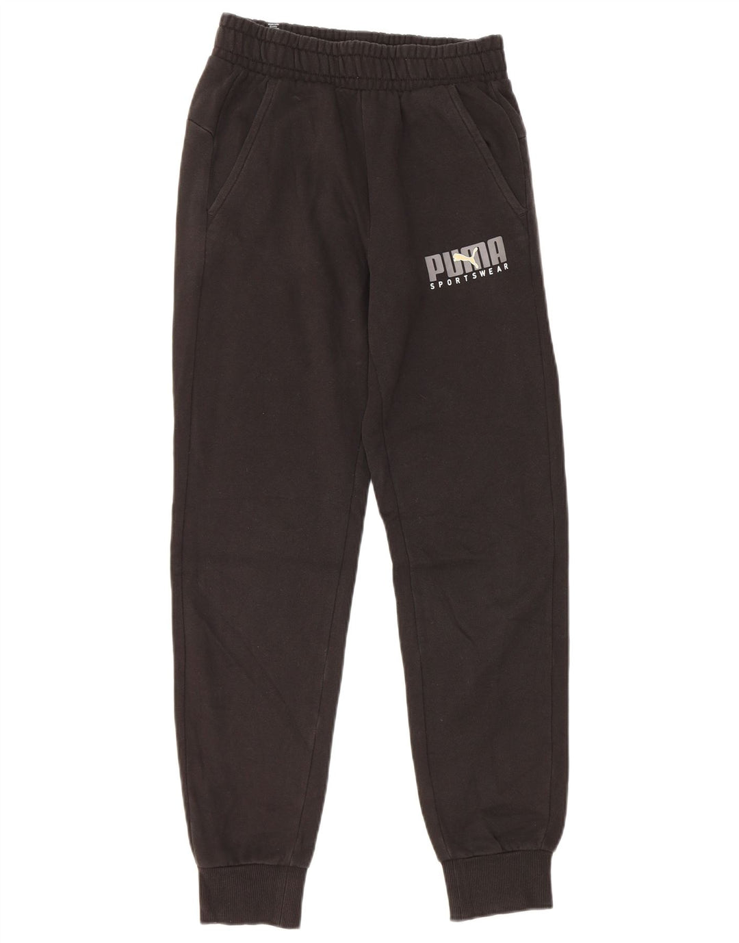 PUMA Mens Graphic Tracksuit Trousers Joggers XS Black Cotton
