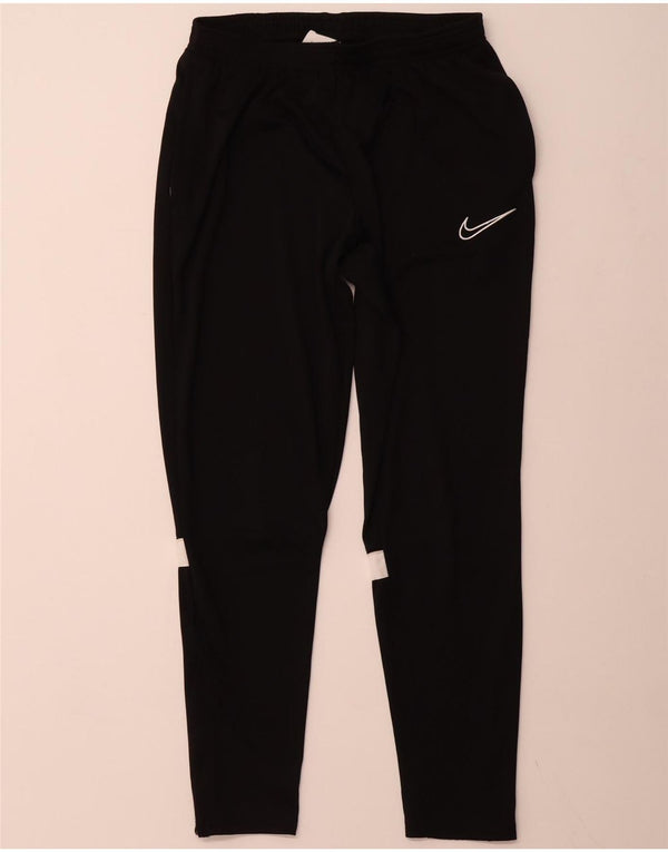 NIKE Mens Dri Fit Tracksuit Trousers Large  Black Colourblock Polyester