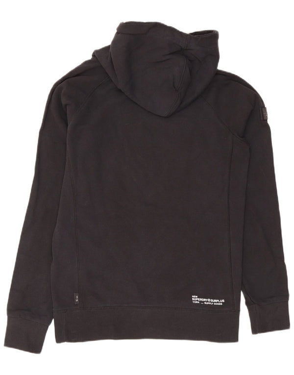 Superdry Mens Graphic Hoodie Jumper Medium Black Cotton
