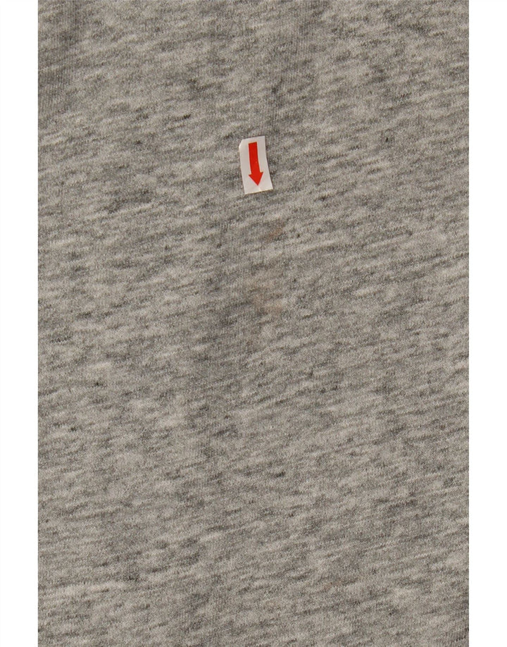 TOMMY HILFIGER Womens Oversized Zip Hoodie Sweater UK 10 Small Grey