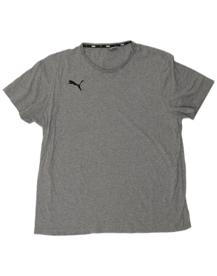 PUMA Mens T-Shirt Top 2XL Grey Flecked