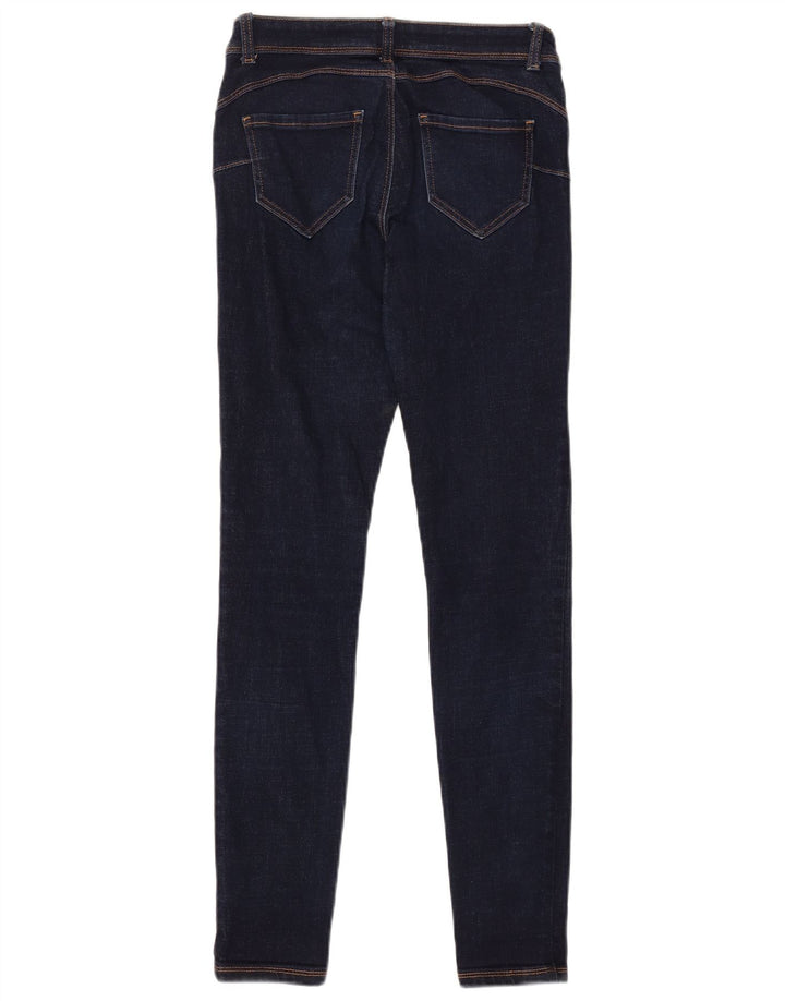 BENETTON Womens Skinny Jeans W28 L30 Navy Blue Polyester