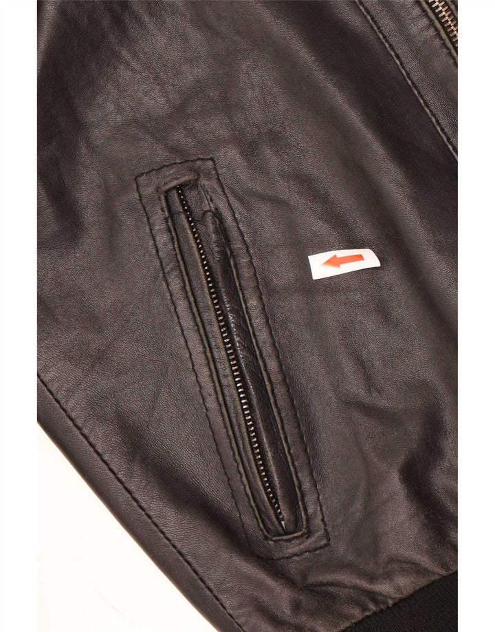 C.D.P. Mens Leather Jacket IT 46 Small Black