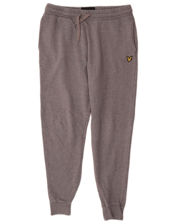 Lyle & Scott Mens Tracksuit Trousers Joggers Medium Grey Flecked Cotton