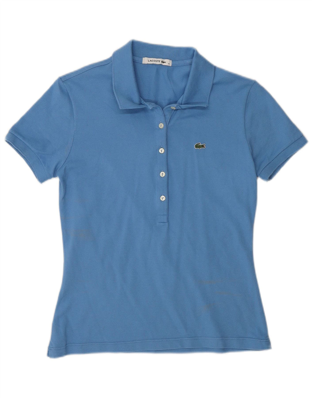 Lacoste Womens Polo Shirt Size 40 Medium Blue Cotton