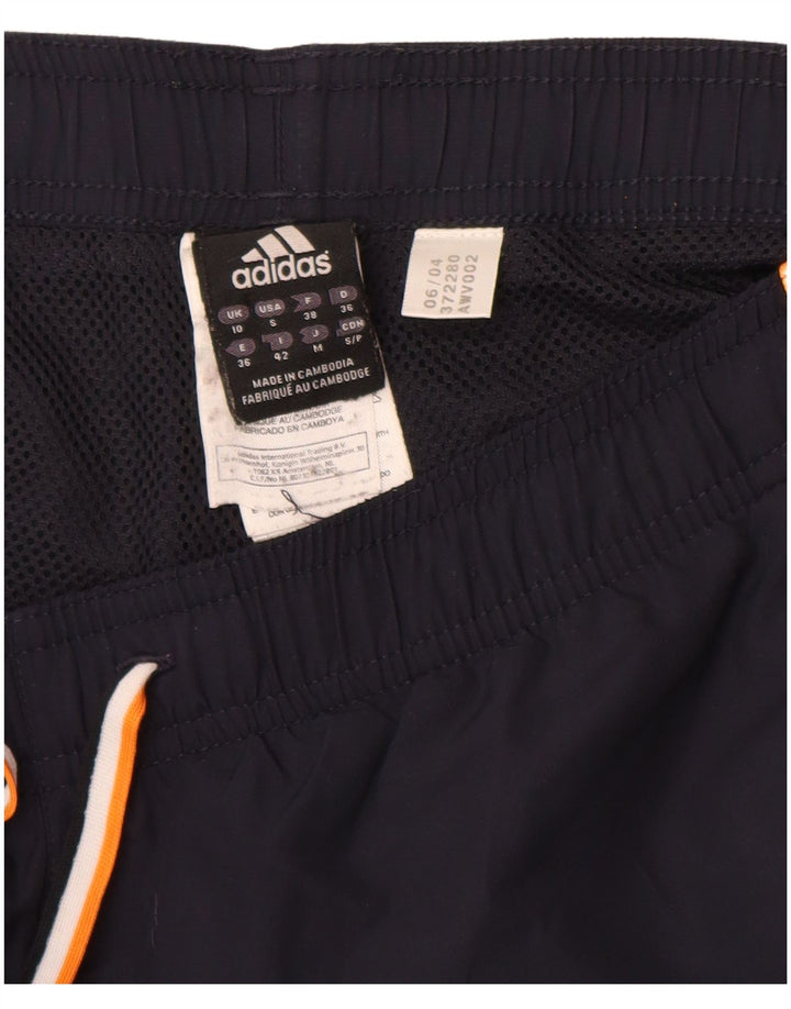 ADIDAS Womens Tracksuit Trousers Joggers UK 10 Small  Navy Blue Polyester