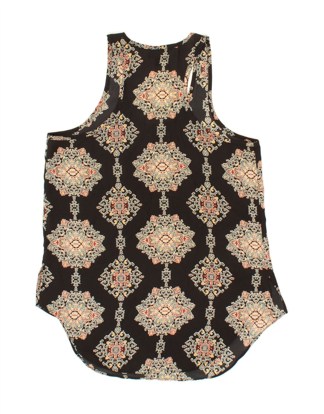 MOSSIMO Womens Vest Top UK 10 Small Black Paisley Polyester Vintage Mossimo and Second-Hand Mossimo from Messina Hembry 