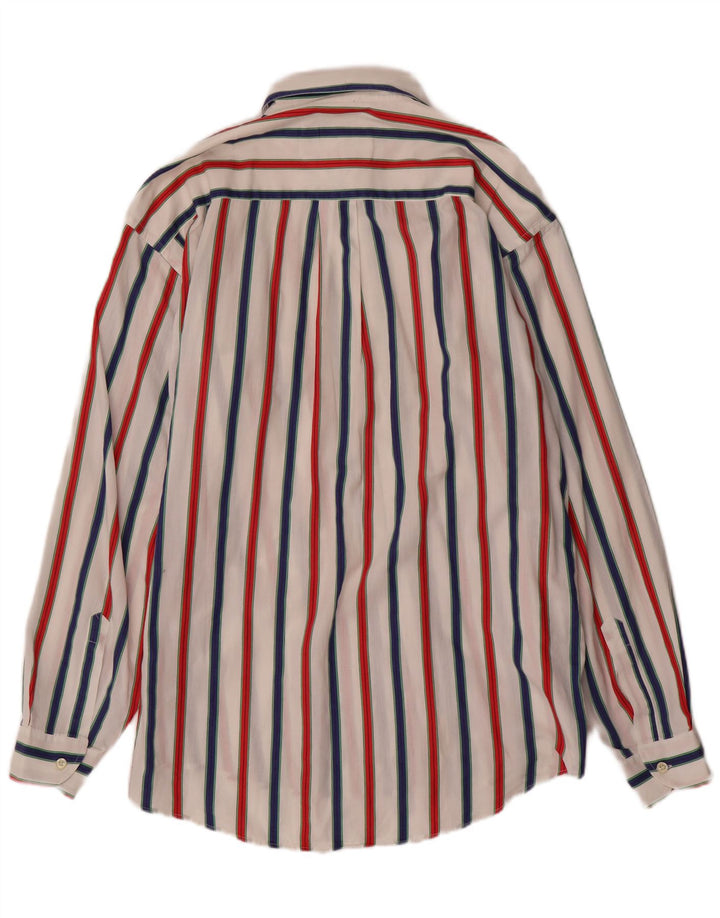 VINTAGE Mens Shirt Size 16 1/2 42 Large Multicoloured Striped Cotton