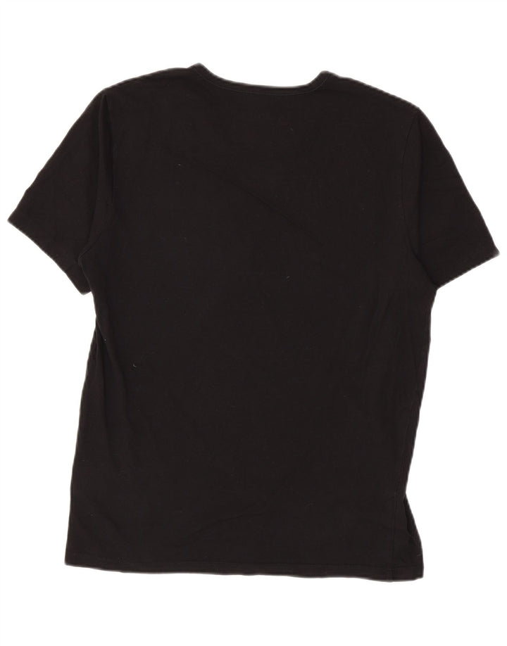 Hugo Boss Mens T-Shirt Top Medium Black Cotton