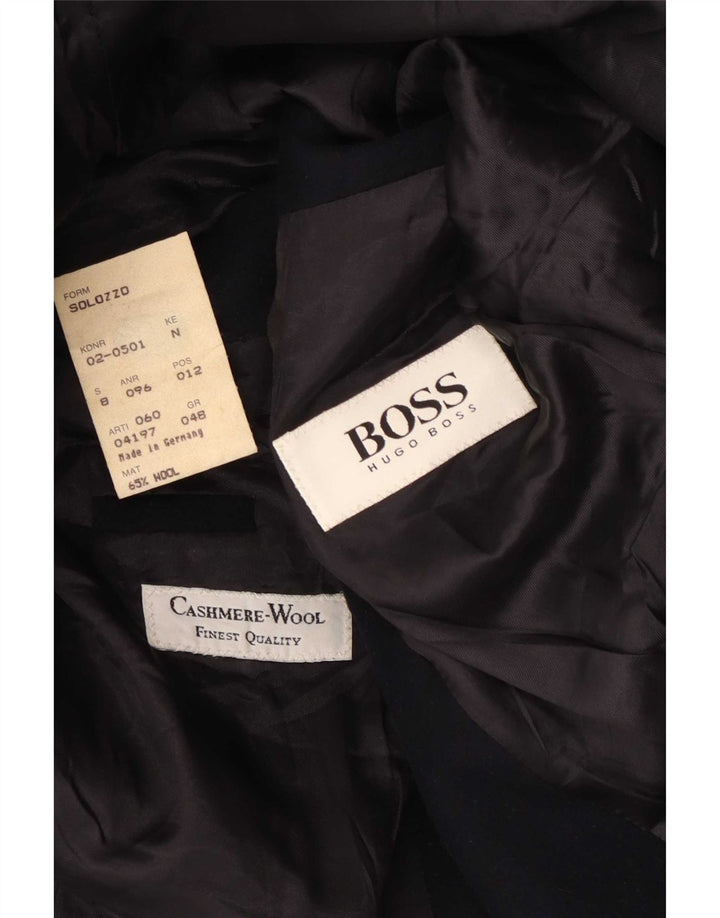Hugo Boss Mens 2 Button Blazer Jacket EU 48 Medium Navy Blue Wool