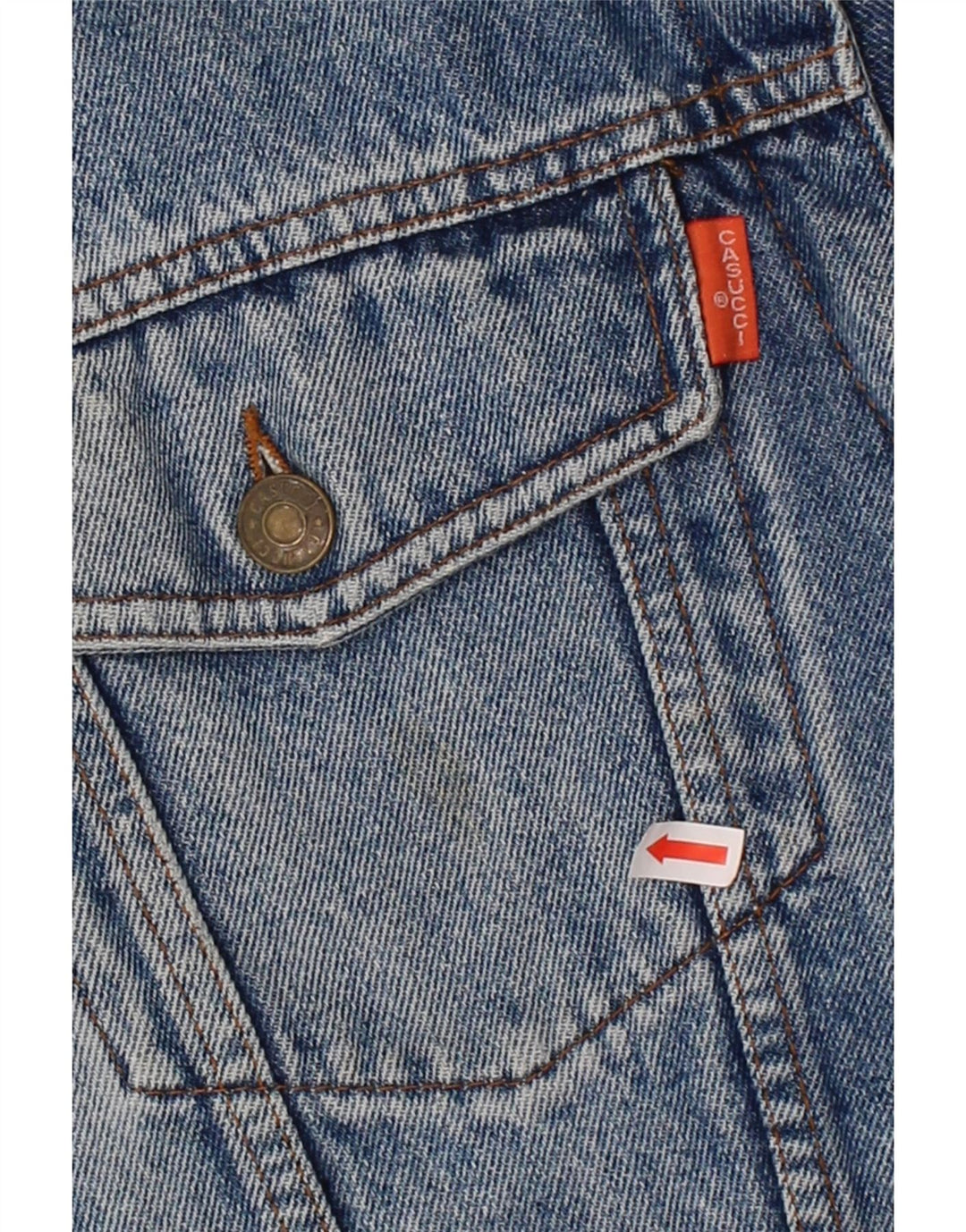 CASUCCI Mens Denim Jacket UK 40 Large Blue Cotton Vintage Casucci and Second-Hand Casucci from Messina Hembry 