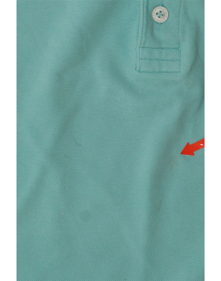 KAPPA Mens Polo Shirt XL Turquoise Striped