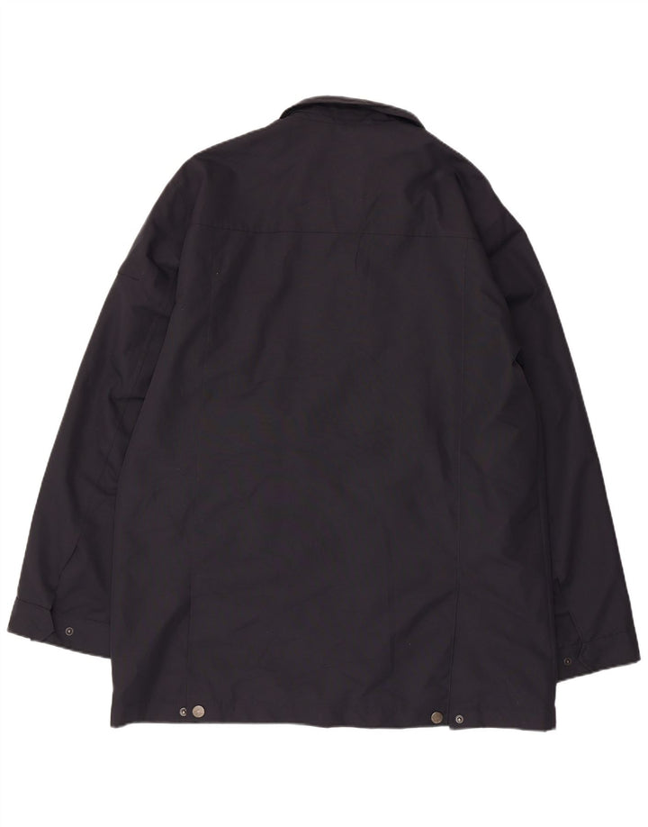 IVY OXFORD Mens Windbreaker Jacket IT 50 Large Navy Blue Polyester