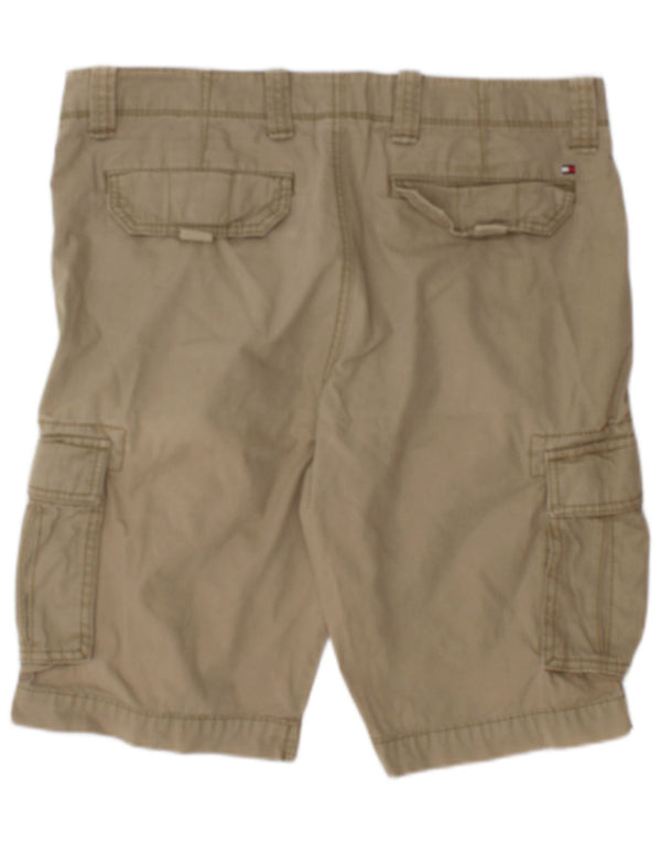 Tommy Hilfiger Mens Cargo Shorts W33 Large Khaki Cotton