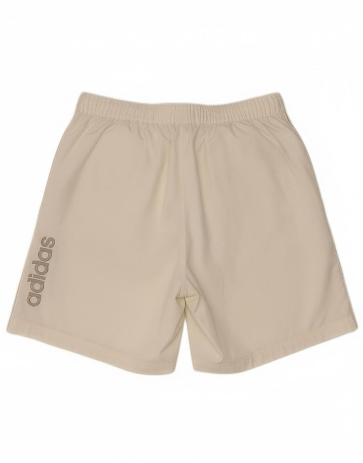 Adidas Womens Graphic Cargo Shorts Medium W34 Off White Polyester