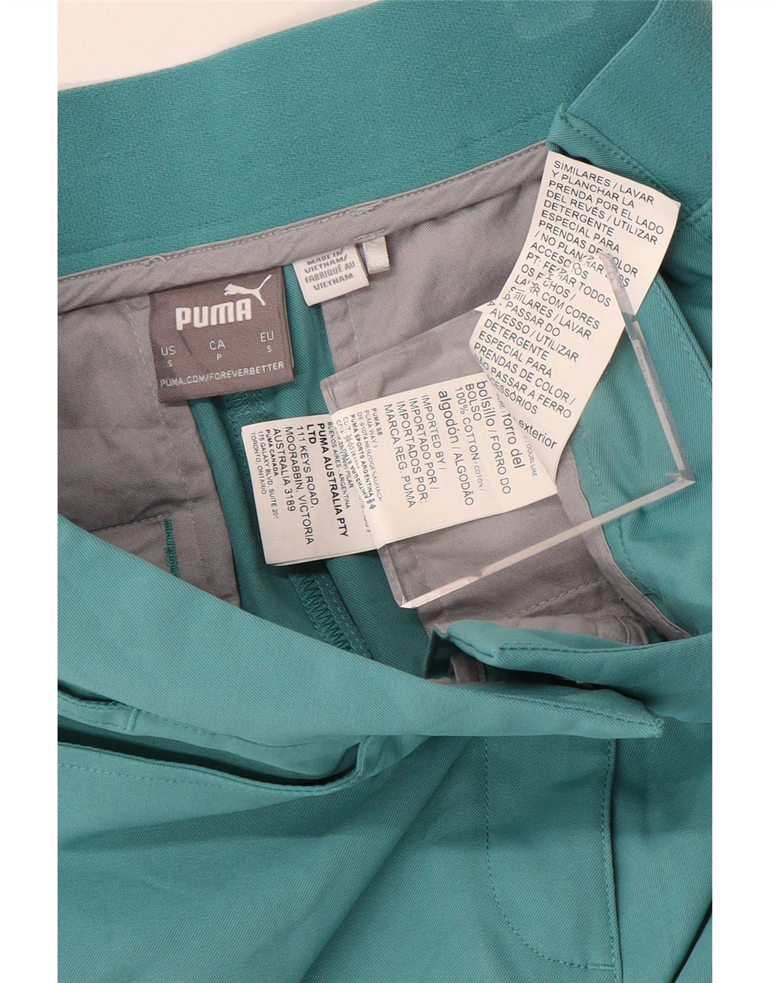 PUMA Womens Casual Shorts Small W27  Blue Cotton