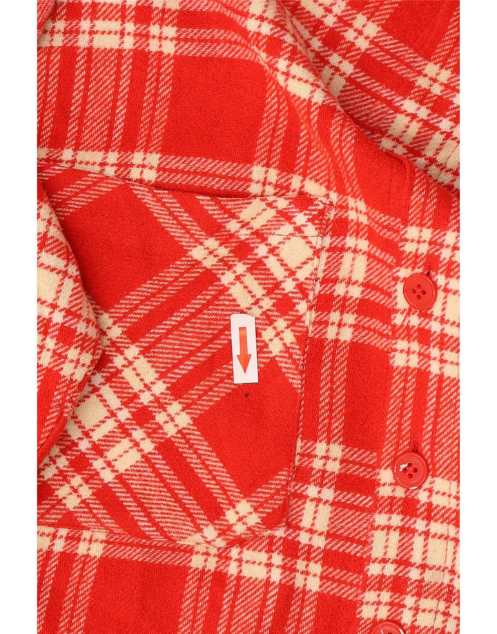 Rifle Mens Overshirt Shirt Medium Red Check Acrylic