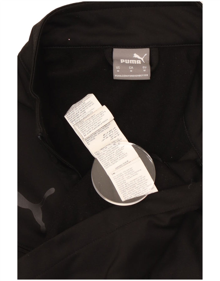 Puma Mens Tracksuit Top Jacket Medium Black Polyester