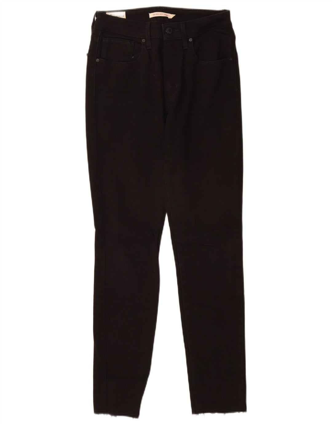 LEVI'S Womens 721 High Rise Skinny Jeans W27 L28 Black Cotton