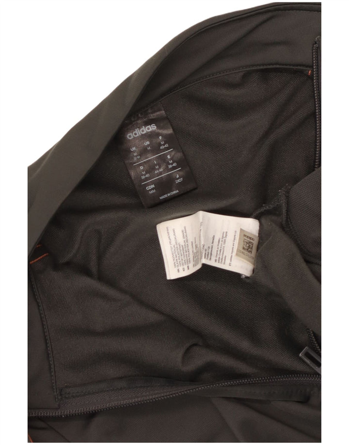 Adidas Womens Tracksuit Top Jacket UK 12/14 Medium Grey Polyester