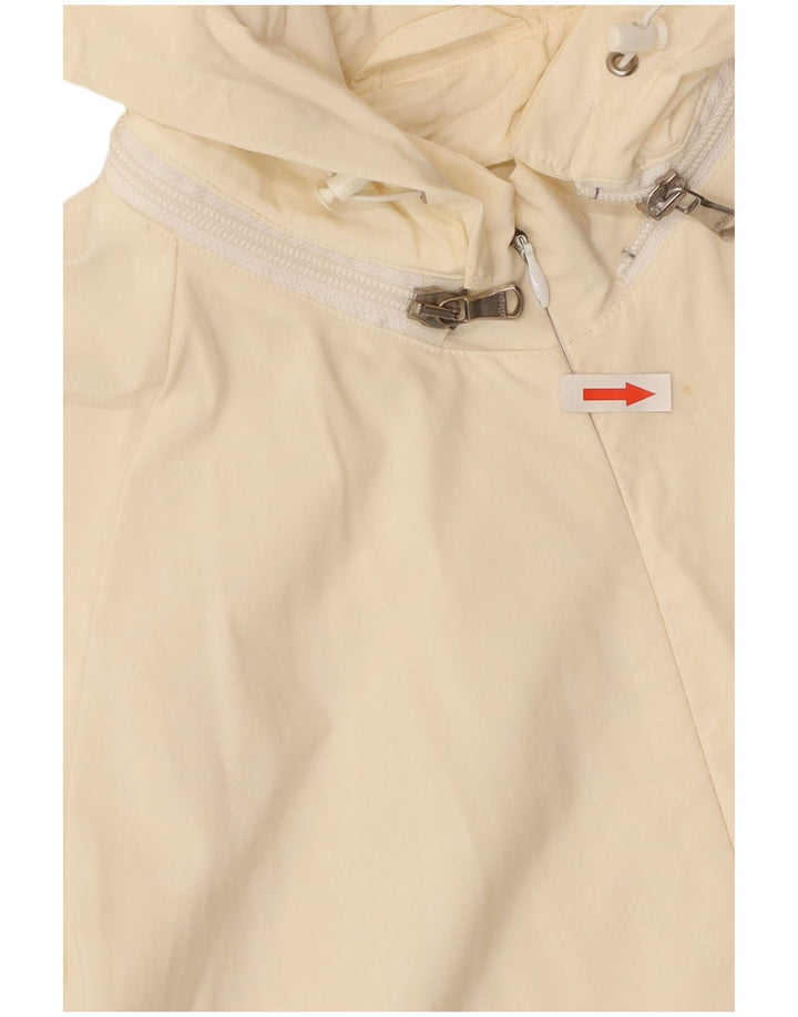Allegri Womens Hooded Bomber Jacket UK 14 Large Off White