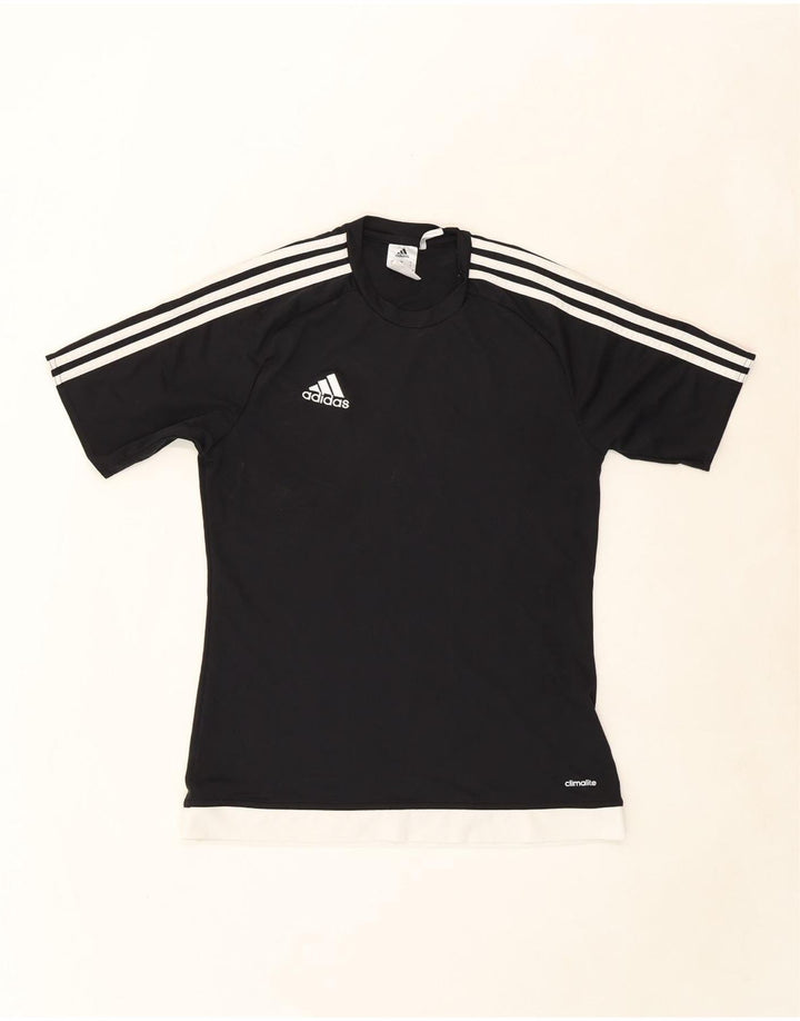 ADIDAS Mens Climalite T-Shirt Top Small Black Colourblock Polyester Vintage Adidas and Second-Hand Adidas from Messina Hembry 