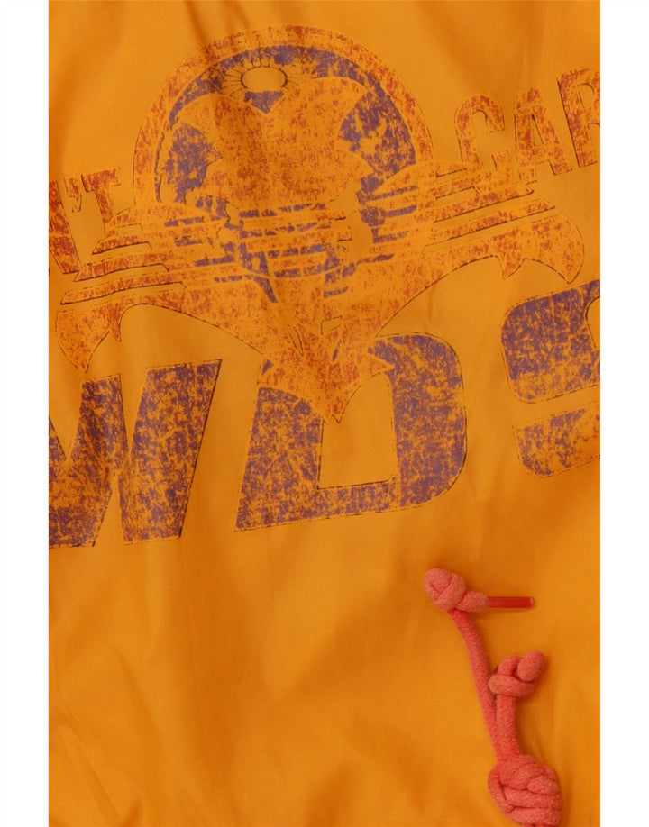 UNIFORM Mens Loose Fit Pullover Rain Jacket UK 38 Medium Orange