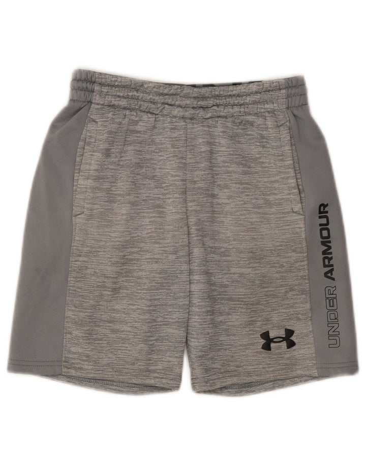 Under Armour Boys Graphic Sport Shorts 9-10 Years Medium Grey Flecked