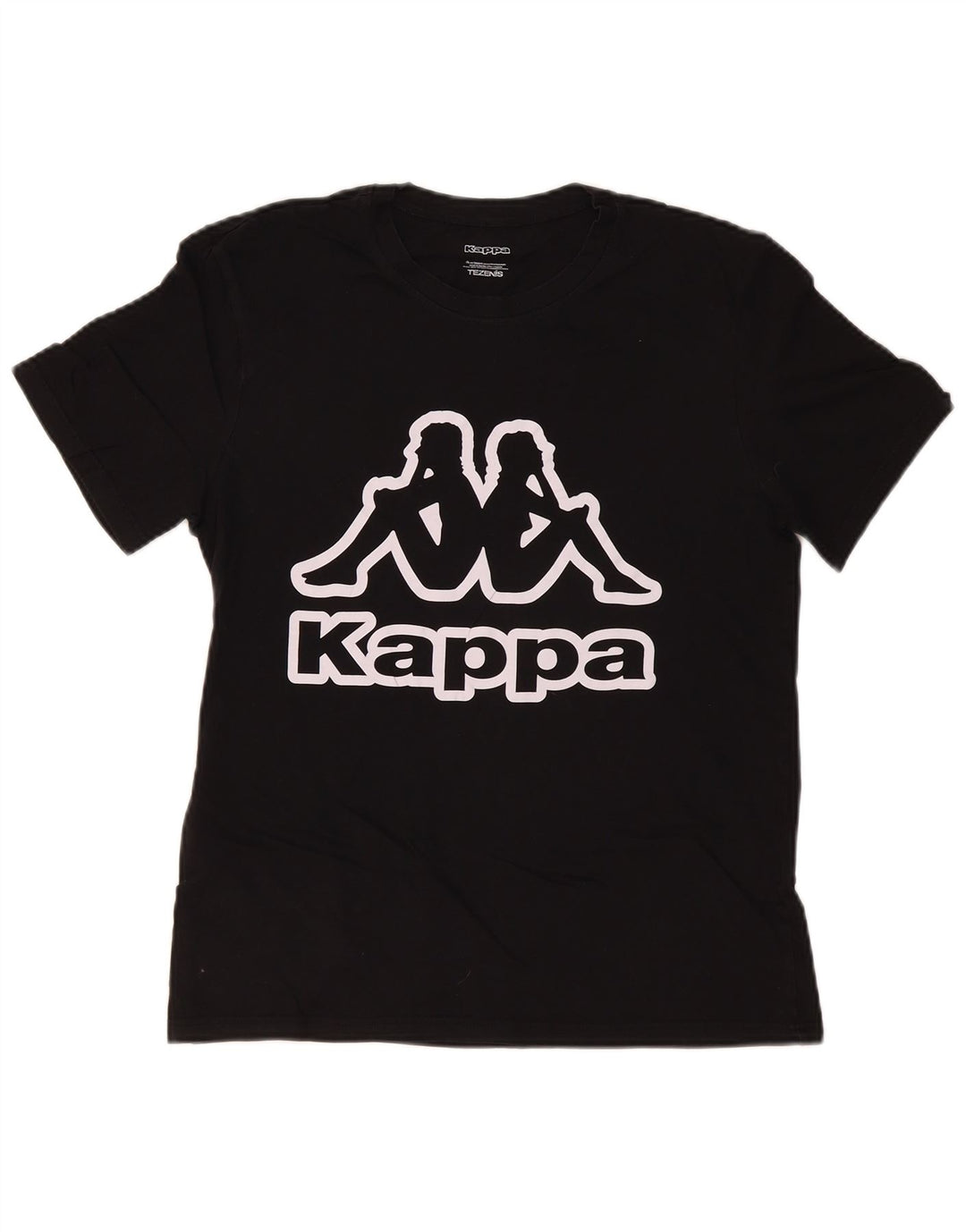 Kappa Womens Tezenis Graphic T-Shirt Top UK 14 Medium Black