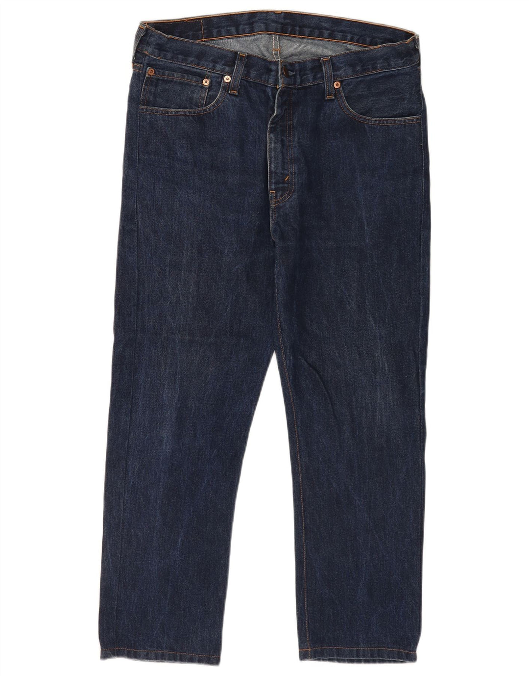 Levi's Mens 751 Cropped Straight Jeans W36 L25 Navy Blue