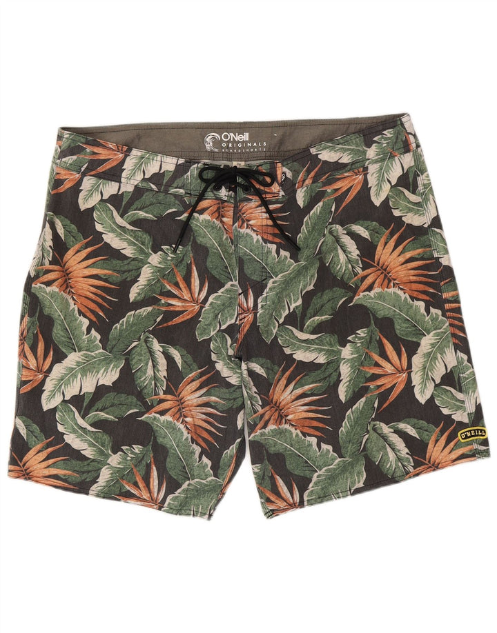 O'NEILL Mens Swimming Shorts Large  Multicoloured Floral Polyester
