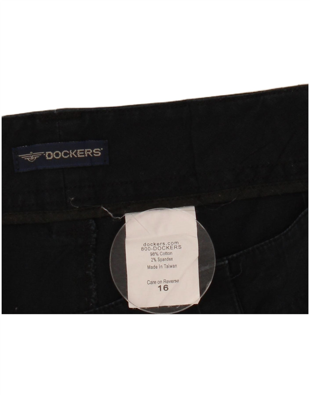 Dockers Womens Hot Pants US 16 2XL W38 Navy Blue Cotton