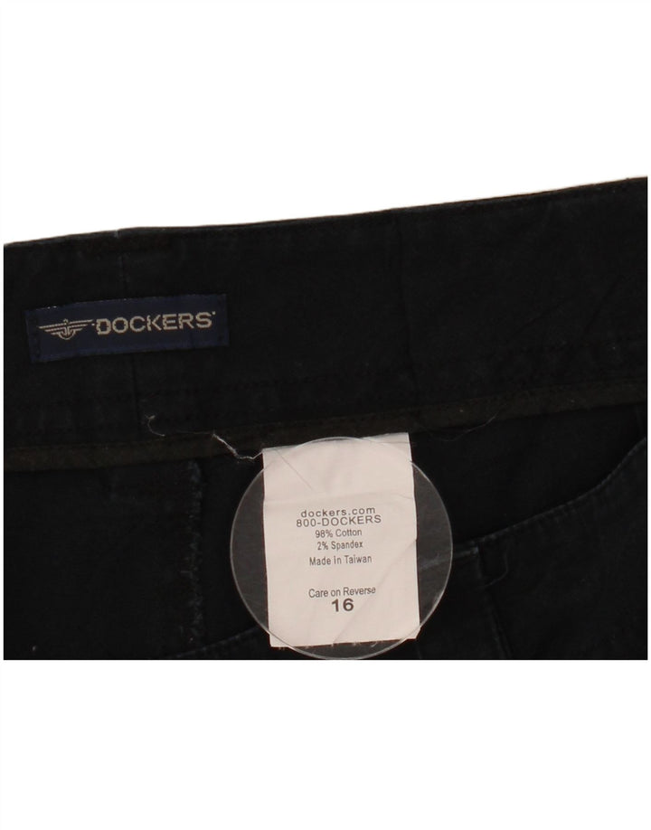 Dockers Womens Hot Pants US 16 2XL W38 Navy Blue Cotton