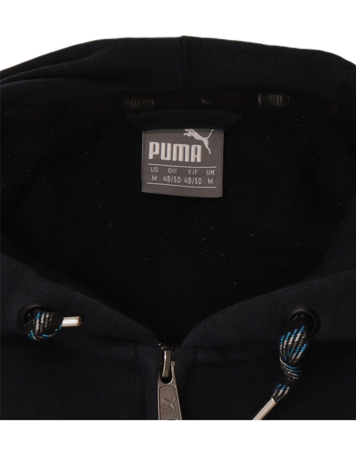 PUMA Mens Zip Hoodie Sweater Medium Black Vintage Puma and Second-Hand Puma from Messina Hembry 