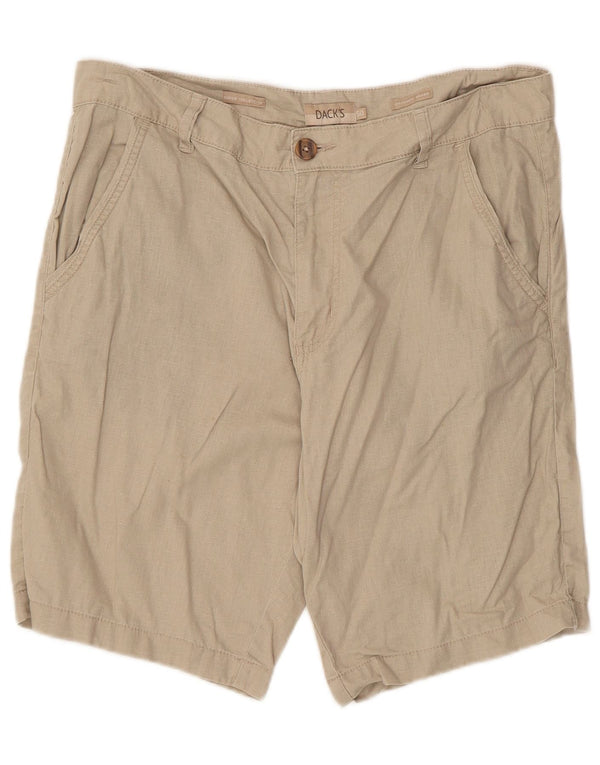 Dack's Mens Chino Shorts IT 50 Large W36  Beige Linen