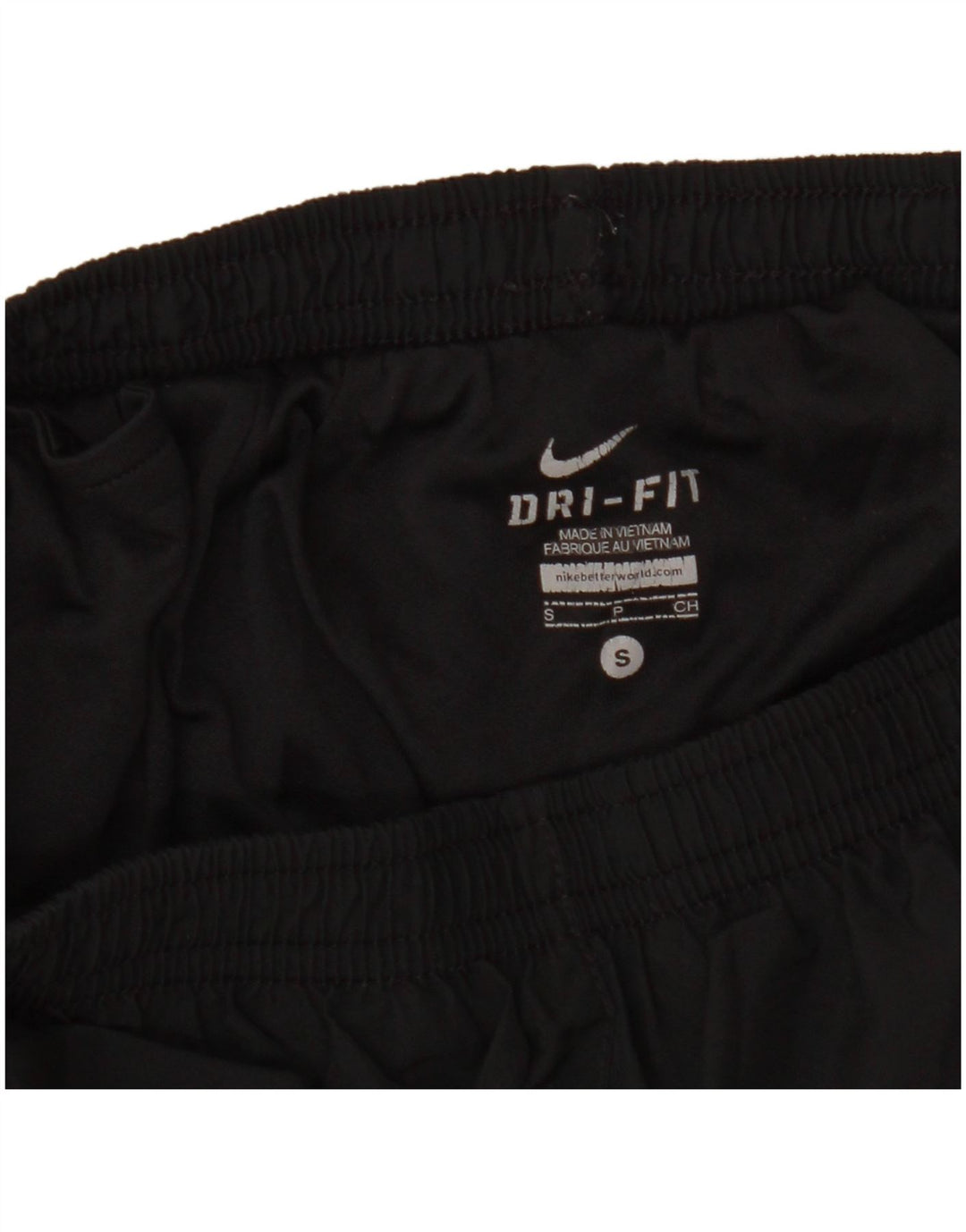 NIKE Womens Dri Fit Graphic Sport Shorts UK 8 Small  Black Colourblock