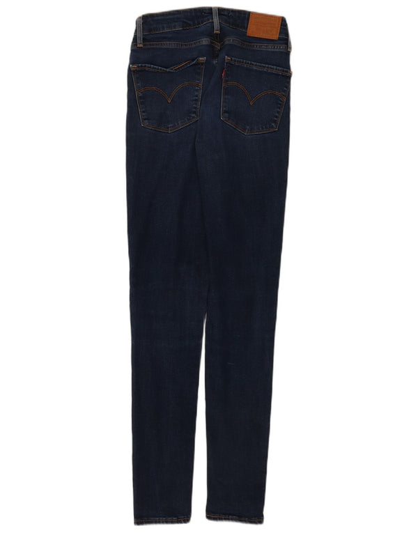 Levi's Womens 721 High Rise Skinny Jeans W26 L30 Navy Blue Lyocell