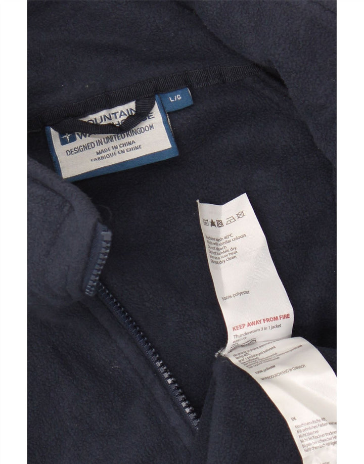 MOUNTAIN WAREHOUSE Mens Fleece Jacket UK 40 Large Navy Blue Polyester