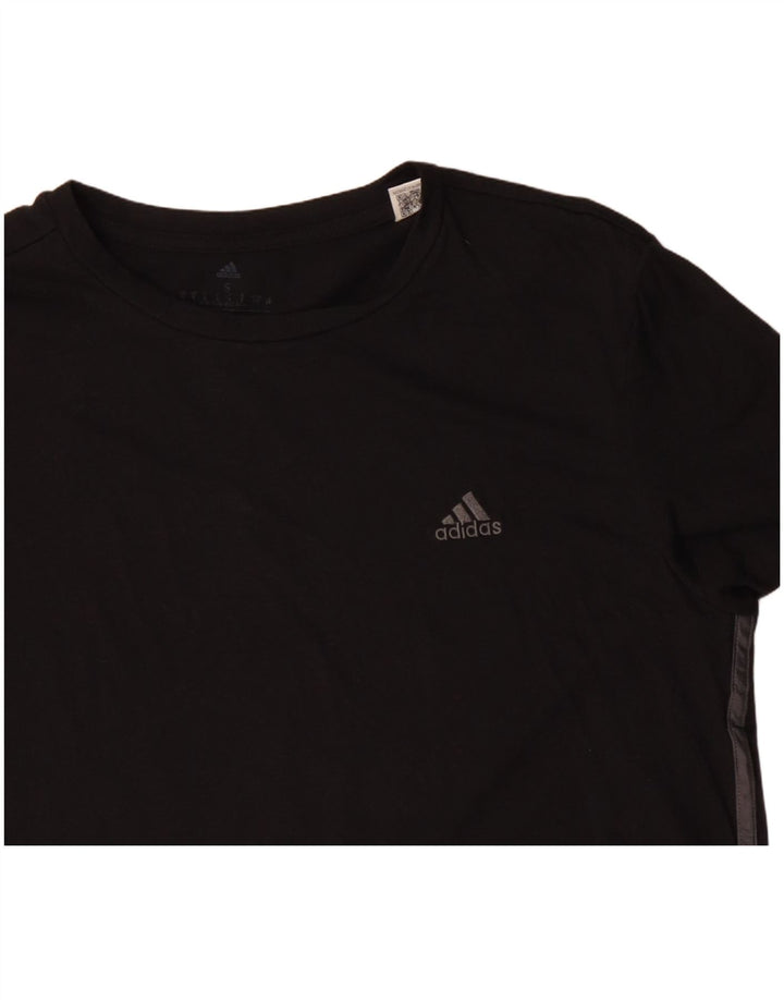 ADIDAS Mens T-Shirt Top Small Black Cotton