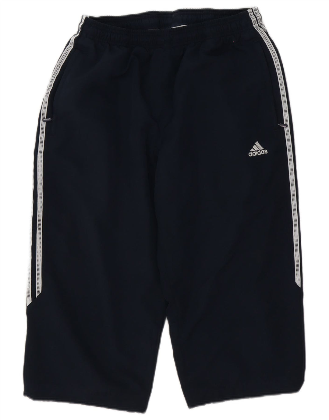 Adidas Mens Capri Tracksuit Trousers Medium Navy Blue Polyester