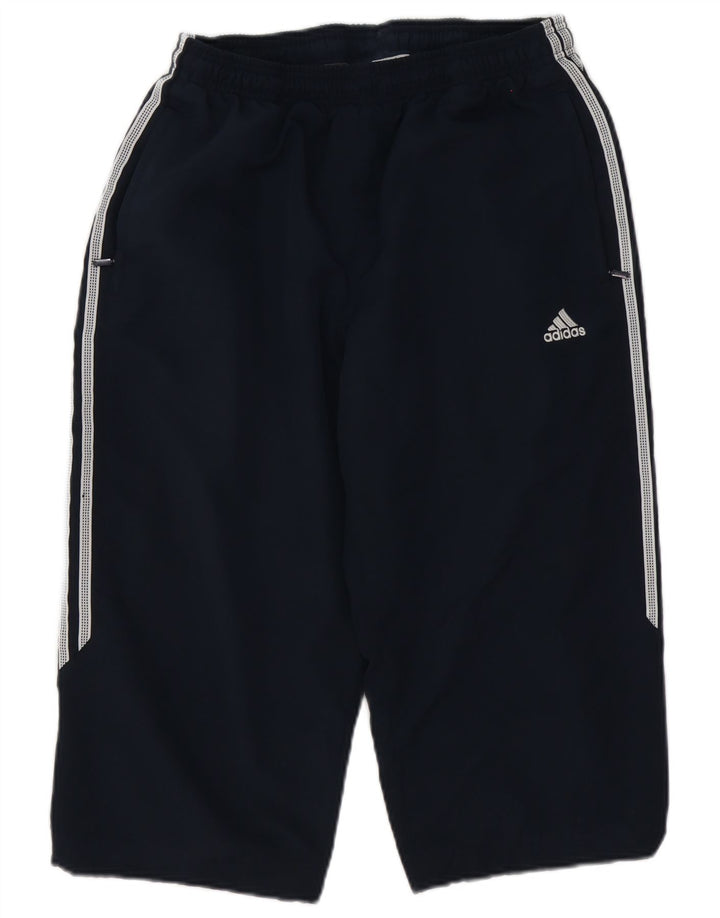 Adidas Mens Capri Tracksuit Trousers Medium Navy Blue Polyester