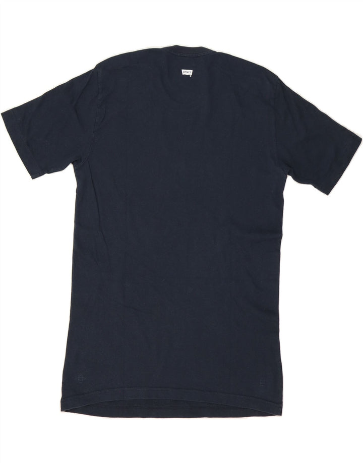 LEVI'S Mens Graphic T-Shirt Top Medium Navy Blue Cotton Vintage Levi's and Second-Hand Levi's from Messina Hembry 