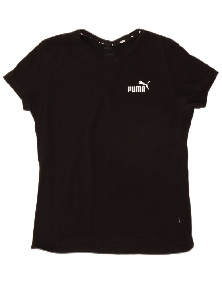 PUMA Womens T-Shirt Top UK 10 Small Black