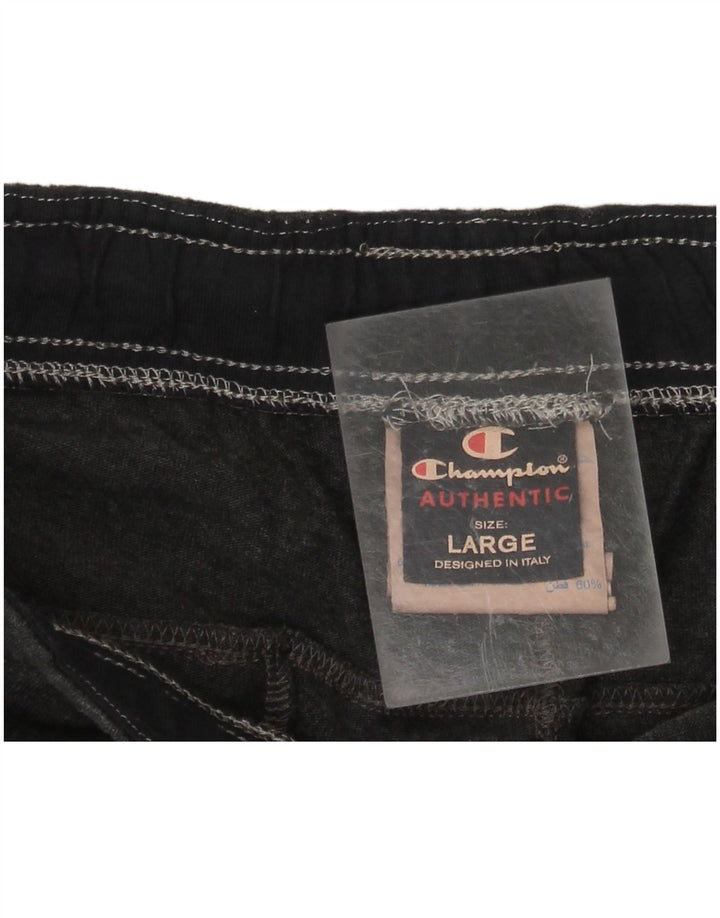 CHAMPION Womens Tracksuit Trousers Joggers UK 14 Large Grey Cotton