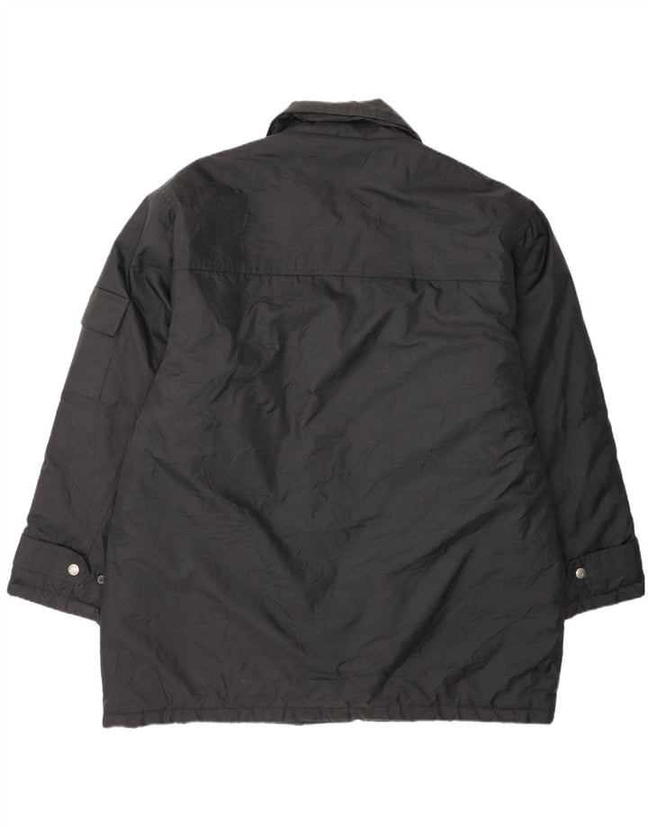 Valentino Mens Windbreaker Coat IT 54 2XL Black Polyamide