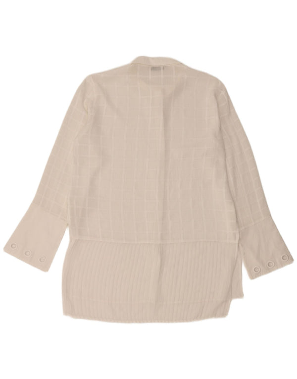 DESIGUAL Womens Longline Shirt Blouse UK 16 Large White