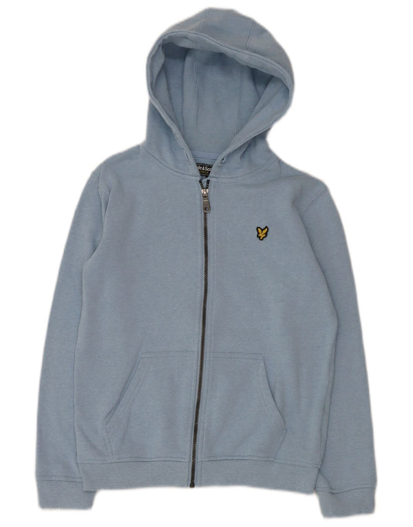 LYLE & SCOTT Boys Zip Hoodie Sweater 12-13 Years Blue Cotton